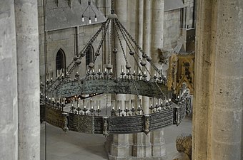 Lustre gothique de la cathédrale de Halberstadt, en Saxe-Anhalt (1516).