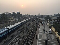 Järnvägsstationen i Bhagalpur.