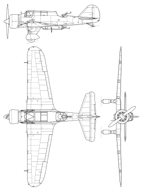 vue en plan de l’avion