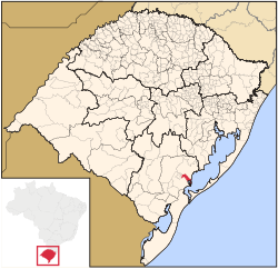 Location in Rio Grande do Sul state