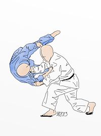 Illustration of Sumi otoshi Judo throw