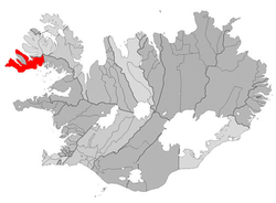 Location of the Municipality of Vesturbyggð