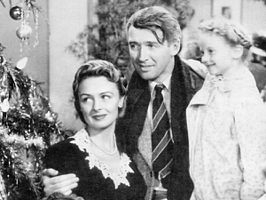 Donna Reed, James Stewart en Karolyn Grimes