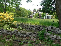 Estate house with stone fences