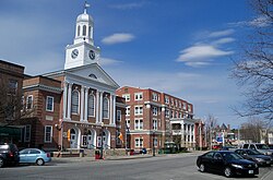 Buildings along Park Street in downtown Lebanon