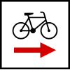 R-1b "change in direction of local bicycle route"