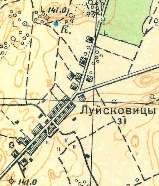 План деревни Луйсковицы. 1931 год