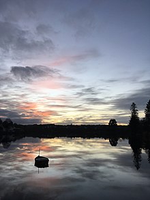 Coucher de soleil sur le lac d'Huelgoat