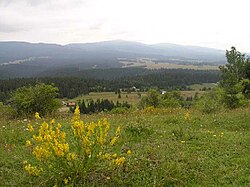 A Madarasi-Hargita gerince Küküllőmező felől nézve