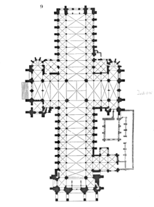 Interligita sistemo de la frugotika katedralo de Laon (1155–1235)