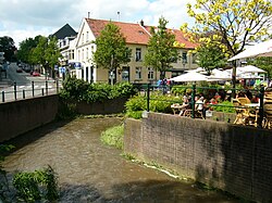 Centre of Gulpen with river Gulp