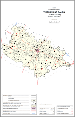 Map showing Parhari (#489) in Salon CD block