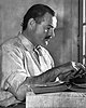 Ernest Hemingway as photographed for 1940 edition of For Whom the Bell Tolls