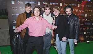 Joker Out in 2023, from left to right: Nace Jordan, Bojan Cvjetićanin, Kris Guštin, Jure Maček and Jan Peteh