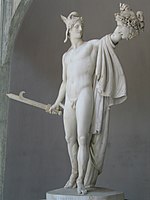 Perseus met die kop van Medusa, deur Antonio Canova, (1801).