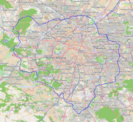 Map van het traject van de Grand Ceinture