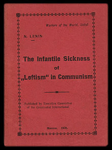 Couverture de l'édition en anglais de 1920, The Infantile Sickness of 'Leftism' in Communism