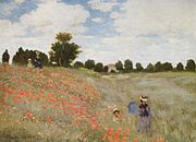 Coquelicots, La promenade (Poppies), 1873, Musée d'Orsay, Pariz