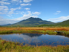 Vue du Hiuchigatake depuis Ozegahara.