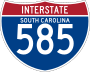 Interstate 585 marker