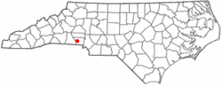 Location of Bessemer City, North Carolina