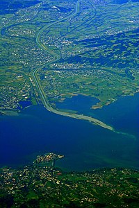 Delta lacustre del riu Reno al llac de Constança