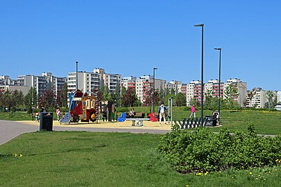 Детская площадка в парке Тондилоо, микрорайон Прийсле