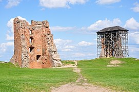 The ruins during the partial reconstruction, 2018