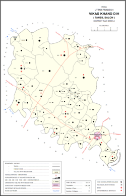 Map showing Hamiri Patti (#329) in Dih CD block