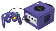 Purple GameCube and controller