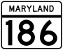 Maryland Route 186 marker