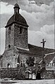 Saint-Igeaux : l'église paroissiale Saint-Ignace vers 1920 (carte postale).