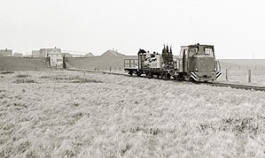 Lok 6 am Deichschart in Spiekeroog, 1981