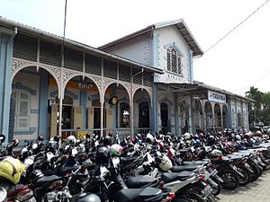 Motor scooter parking lot