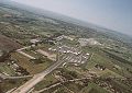 Aerial view of border crossing at Horgoš