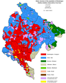 Етнички састав Црне Горе 2003. године.