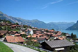 Zicht op Oberried am Brienzersee