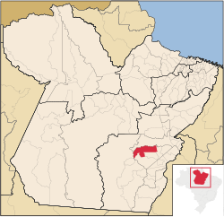 Location of Parauapebas in the State of Pará