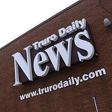 Sign for Truro Daily News (Truro, Nova Scotia)