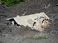 Una colata di lava a blocchi ha sepolto una casa nei pressi dell'Etna