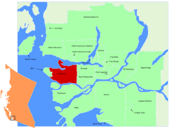 Lage in der Region Metro Vancouver