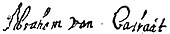 signature d'Abraham van Calraet