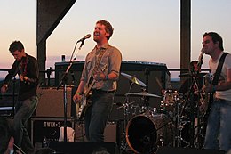 The Frames performing at the Sasquatch Music Festival on May 28, 2005. From left to right: Colm Mac Con Iomaire, Glen Hansard, Johnny Boyle and Joe Doyle.