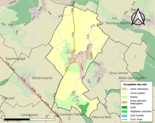 Carte in couleurs présintant l'occupachon d'chés sols deul conmune in 2018