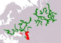 Distribución de Acipenser ruthenus