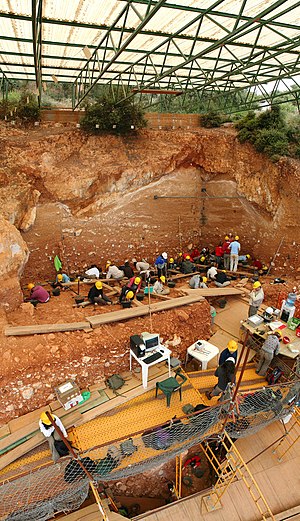 En karstgrotta i Atapuerca.