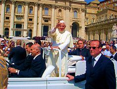 Pope Benedict XVI in St. Peter's Square, Rome (2007)