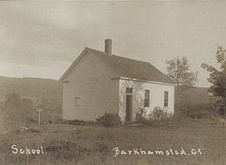 Ett vykort som föreställer en skola i Barkhamsted (ca. 1908).