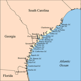 Les Sea Islands'. Amelia Island est la plus au sud.