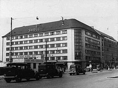 Shellhus before the bombing. At the time of the bombing it was painted in camouflage colours